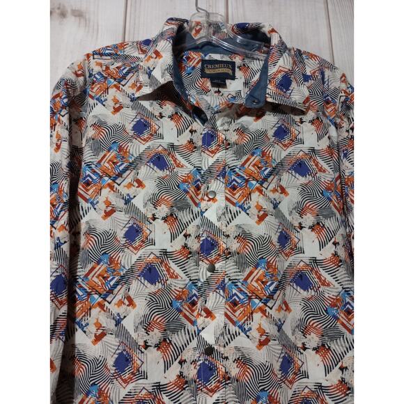 Cremieux Shirt Men's Extra Large Tall Navy Button Front - Picture 3 of 6